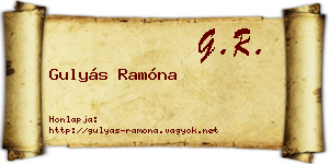 Gulyás Ramóna névjegykártya