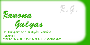 ramona gulyas business card
