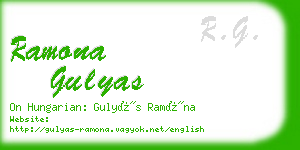 ramona gulyas business card